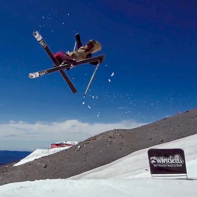 Spokane winter sports skier at Mt Hood