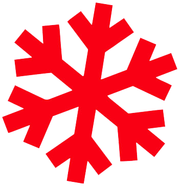 The Sports Creel Snowflake Logo in red