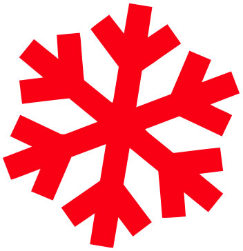 The Sports Creel Snowflake Logo in red